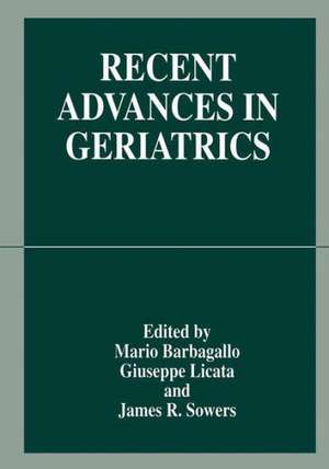 Recent Advances in Geriatrics de Mario Barbagallo