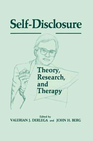 Self-Disclosure: Theory, Research, and Therapy de Valerian J. Derlaga