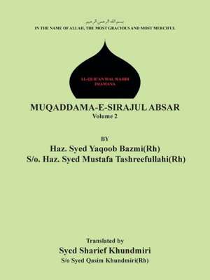 Muqaddama-E-Sirajul Absar de Syed Khundniri