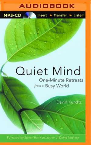 Quiet Mind: One-Minute Retreats from a Busy World de David Kundtz