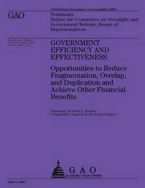 Government Efficiency and Effectiveness de Government Accountability Office (U S )