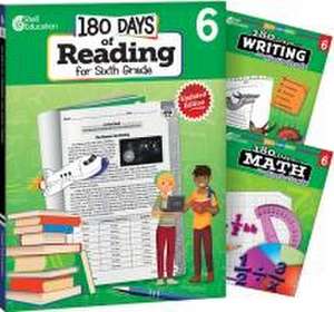 180 Days of Reading, Writing and Math for Sixth Grade 3-Book Set de Teacher Created Materials