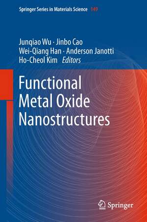 Functional Metal Oxide Nanostructures de Junqiao Wu