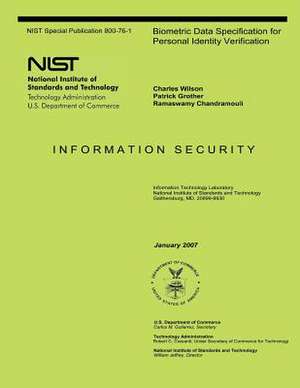 Biometric Data Specification for Personal Identity Verification de U. S. Depar Tment of Commerce