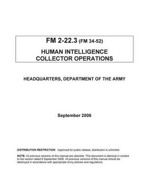 Human Intelligence Collector Operations de Department Of the Army