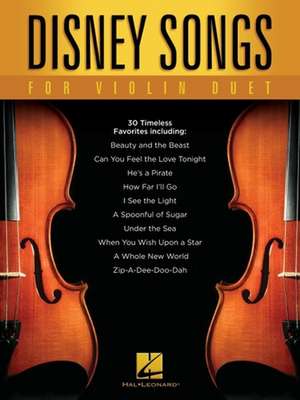 Disney Songs for Violin Duet de Hal Leonard Corp