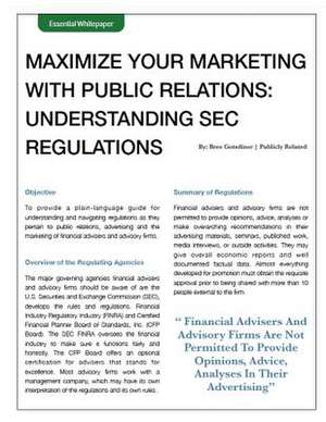 SEC Regulations Whitepaper - Public Relations / Social Media / Marketing de Bree Goldstein