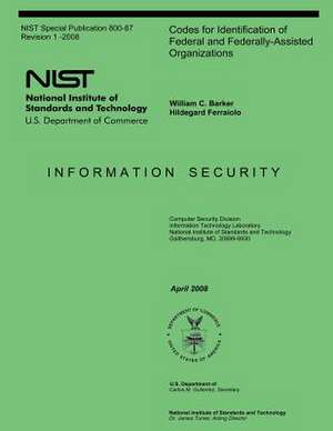 Codes for Identification of Federal and Federally-Assisted Organizations de National Institute of Standards and Tech