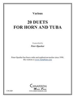 20 Duets for Horn and Tuba de Various