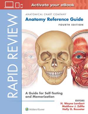 Rapid Review: Anatomy Reference Guide: A Guide for Self-Testing and Memorization de Anatomical Chart Company