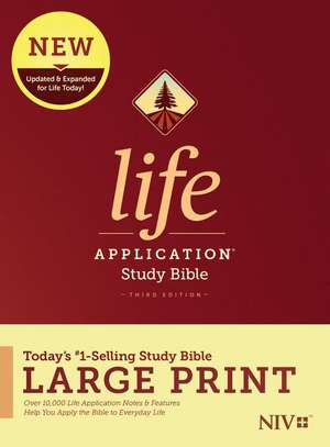 NIV Life Application Study Bible, Third Edition, Large Print (Hardcover) de Tyndale