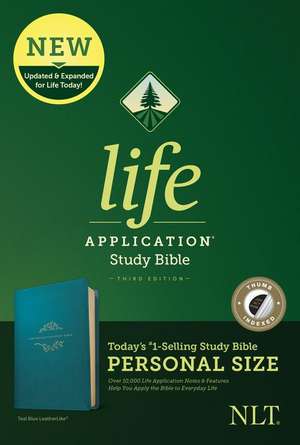 NLT Life Application Study Bible, Third Edition, Personal Size (Leatherlike, Teal Blue, Indexed)