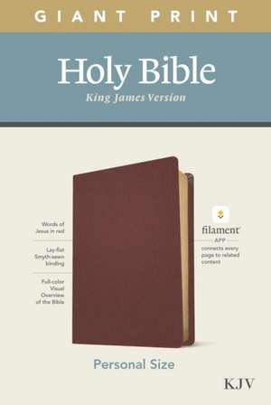 KJV Personal Size Giant Print Bible, Filament Enabled Edition (Genuine Leather, Burgundy)