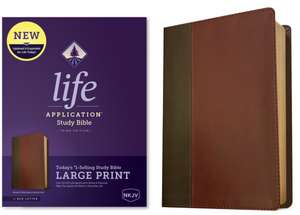 NKJV Life Application Study Bible, Third Edition, Large Print (Leatherlike, Brown/Mahogany, Red Letter)