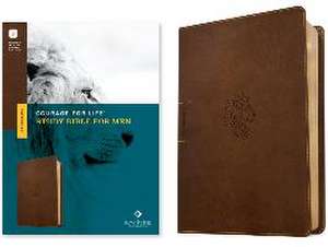 NLT Courage for Life Study Bible for Men, Filament Enabled (Leatherlike, Rustic Brown Lion) de Ann White