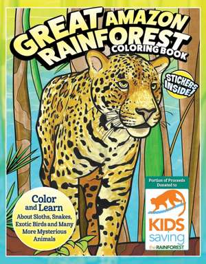 Great Amazon & Rainforest Coloring Book (with Stickers) de Editors of Design Originals