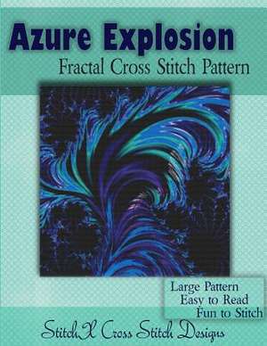 Azure Explosion Fractal Cross Stitch Pattern de Tracy Warrington