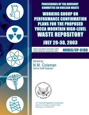 Proceedings of the Advisory Committee on Nuclear Waste de U. S. Nuclear Regulatory Commission