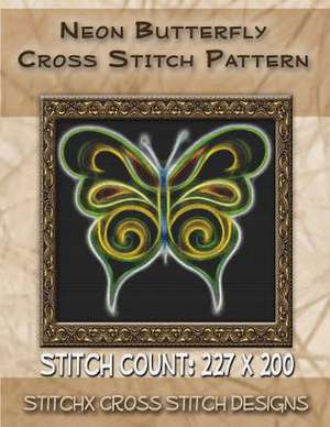 Neon Butterfly Cross Stitch Pattern de Tracy Warrington