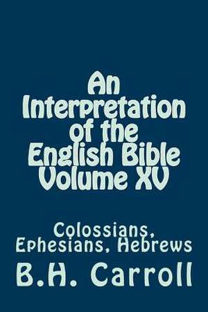 An Interpretation of the English Bible Volume XV de B. H. Carroll