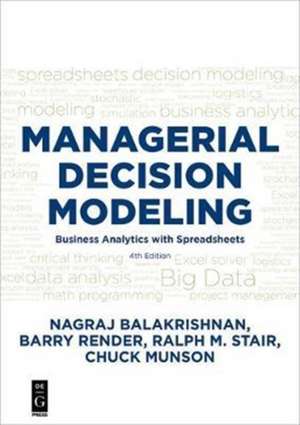 Managerial Decision Modeling de Balakrishnan