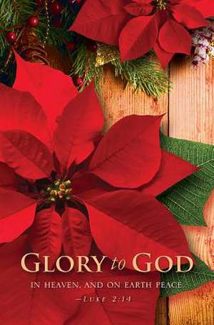 Glory to God Poinsettia Christmas Bulletin (Pkg of 50)