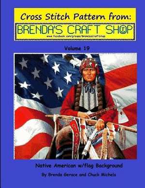 Native American W/Flag Background de Brenda Gerace