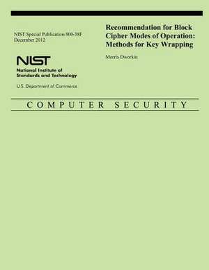 Nist Special Publication 800-38f Recommendation for Block Cipher Modes of Operation de U S Dept of Commerce