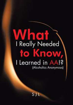 What I Really Needed to Know, I Learned in AA!? (Alcoholics Anonymous) de Sjl