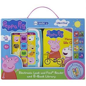 Peppa Pig: Me Reader Jr Electronic Look and Find Reader and 8-Book Library Sound Book Set de Pi Kids