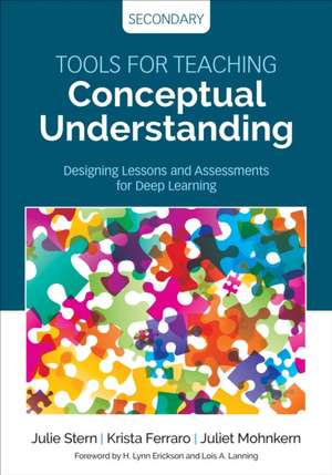 Tools for Teaching Conceptual Understanding, Secondary: Designing Lessons and Assessments for Deep Learning de Julie Stern