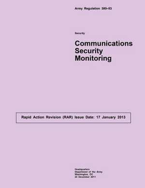 Army Regulation 380-53 Security Communications Security Monitoring de Department of the Army