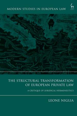 The Structural Transformation of European Private Law: A Critique of Juridical Hermeneutics de Leone Niglia