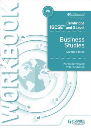 Cambridge Igcse and O Level Business Studies Workbook 2nd Edition de Karen Borrington