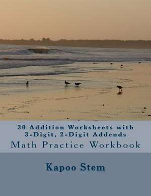 30 Addition Worksheets with 3-Digit, 2-Digit Addends de Kapoo Stem