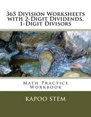 365 Division Worksheets with 2-Digit Dividends, 1-Digit Divisors de Kapoo Stem