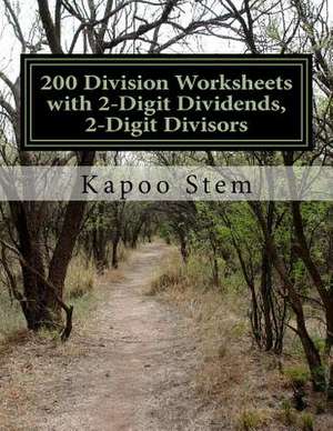 200 Division Worksheets with 2-Digit Dividends, 2-Digit Divisors de Kapoo Stem