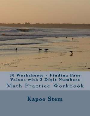 30 Worksheets - Finding Face Values with 3 Digit Numbers de Kapoo Stem