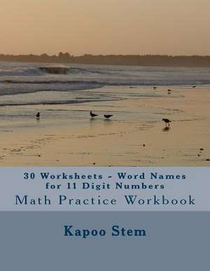 30 Worksheets - Word Names for 11 Digit Numbers de Kapoo Stem