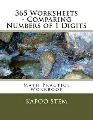 365 Worksheets - Comparing Numbers of 1 Digits de Kapoo Stem