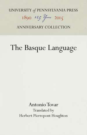 The Basque Language de Antonio Tovar