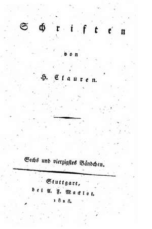 Schriften de H. Clauren