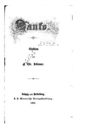 Dante. Studien de Friedrich Christoph Schlosser