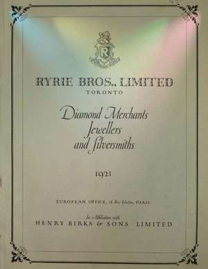 Catalog; The Ryrie Year Book, (1921) Gold Diamonds Jewelry de Ryrie Bros Henry Birks and Sons