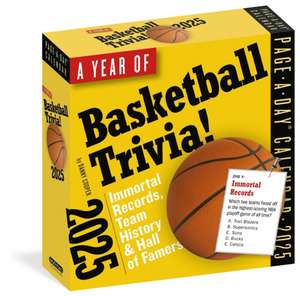 A Year of Basketball Trivia Page-A-Day(r) Calendar 2025 de Workman Calendars