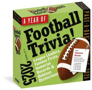 A Year of Football Trivia! Page-A-Day(r) Calendar 2025 de Jeff Marcus