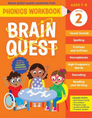 Brain Quest Phonics Workbook: Grade 2 de Workman Publishing