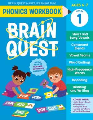 Brain Quest Phonics Workbook: Grade 1 de Workman Publishing