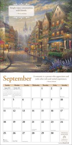 Thomas Kinkade Lightposts for Living 2022 Wall Calendar 2022: