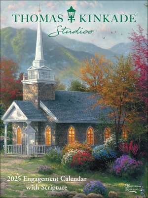 Thomas Kinkade Studios 12-Month 2025 Monthly/Weekly Engagement Calendar with Scripture de Thomas Kinkade